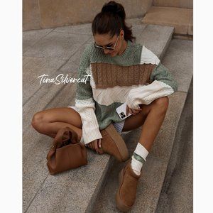 BLOGGER'S FAVE! Zara Colorblock Patchwork Sweater NWT